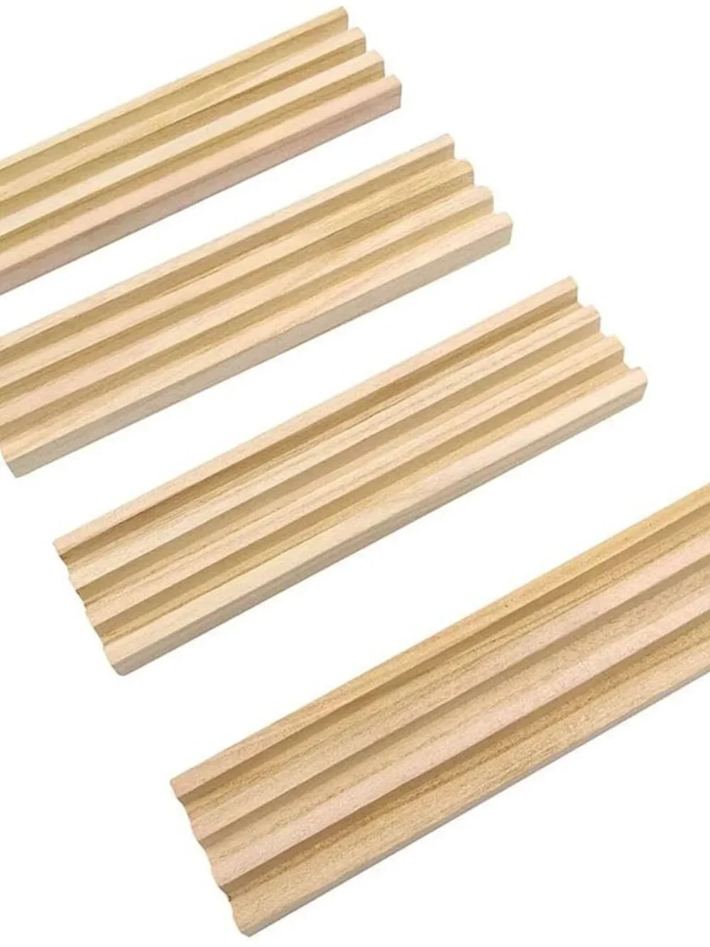 Yuanhe Domino Trays Holders Rack - Set of 4 Wooden Tiles Stand Holders Dimonos B